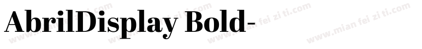 AbrilDisplay Bold字体转换